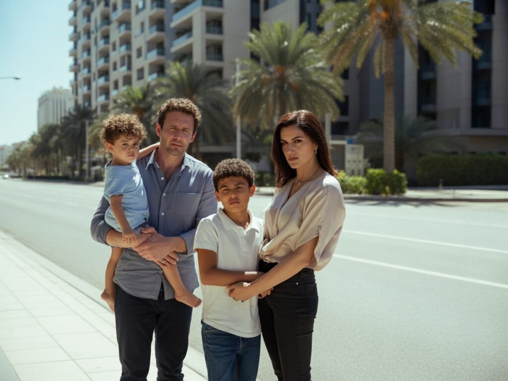 Expat family of four outside Dubai apartment considering whether $4000 salary is enough for family life.
Can I live in Dubai with a $4000 salary