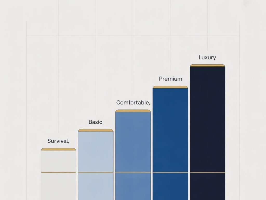 Dubai salary benchmark chart showing where a $4000 salary sits in 2026 cost of living tiers
Can I live in Dubai with a $4000 salary