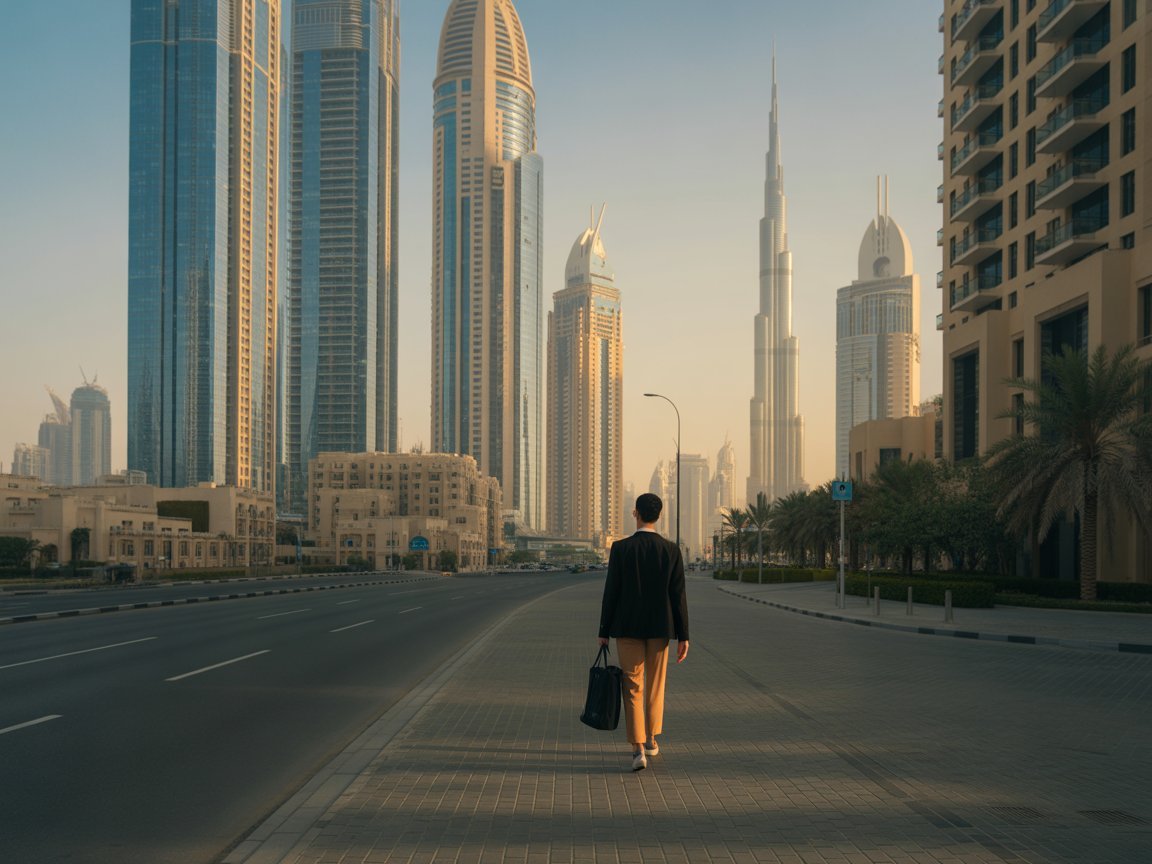 Can I live in Dubai with a $4000 salary — aerial view of Dubai skyline and residential neighborhoods
