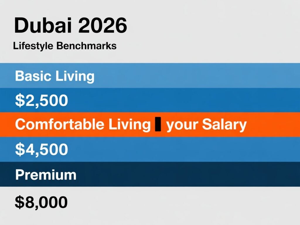 Expat writing monthly budget plan in Dubai on $4000 salary with UAE dirhams on desk
Can I live in Dubai with a $4000 salary